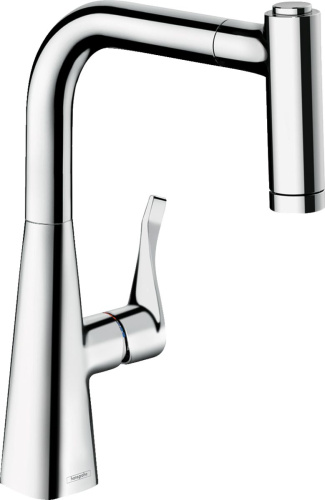 Смеситель Hansgrohe Metris M71 73800000 для кухонной мойки, хром