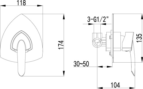 Душевой комплект Lemark LM8807C + LM3523C + LM8085C фото 6