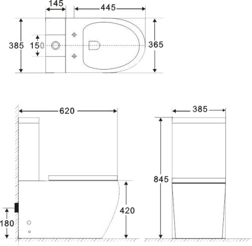 Бачок для унитаза BelBagno Amanda BB051T