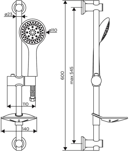 Душевой комплект Grohe BauEdge 122277 фото 3