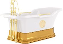 Ванна из искусственного камня Migliore Impero 25813 180x87 белая, золото