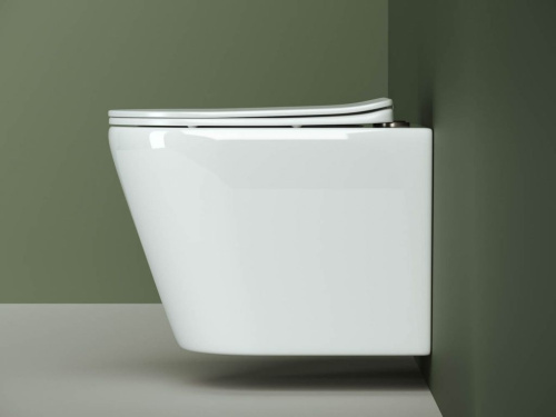 Унитаз подвесной Ceramica Nova Highlight CN1804 с микролифтом, безободковый фото 5