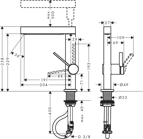 52 560 руб. Смеситель Hansgrohe Finoris 230 76063000 для раковины, хром фото 4 Смеситель Hansgrohe Finoris 230 76063000 для раковины, хром фото 4