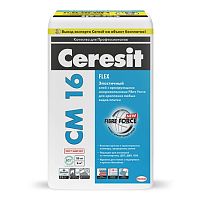 CERESIT CM 16 FLEX клей эластичный с армирующими микроволокнами для плитки (25кг)