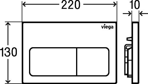 Кнопка смыва Viega Prevista 8601.1 хром матовый фото 3