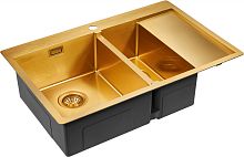 Мойка кухонная Paulmark Union PM537851-BGL брашированное золото L