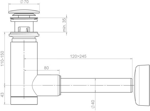 Сифон для раковины Prevex Easy Clean 1512412