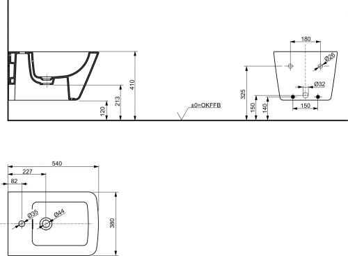 Биде подвесное Toto SP B532E#XW фото 3
