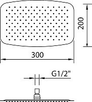 Верхний душ Clever Slim Inox Air 99602