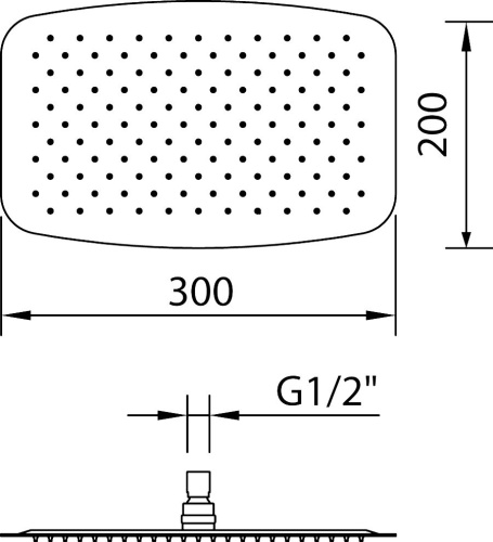 Верхний душ Clever Slim Inox Air 99602