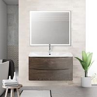 Тумба с раковиной BelBagno Acqua 90 подвесная, robere nature grigio