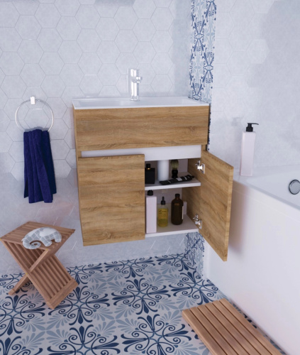 Мебель для ванной 1MarKa Mira 60 дуб сонома фото 2