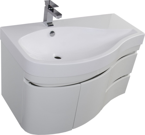 Мебель для ванной Aquanet Сопрано 95 белая L фото 5