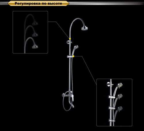 Душевая стойка D&K Rhein Valerius DA1363701C11 фото 2