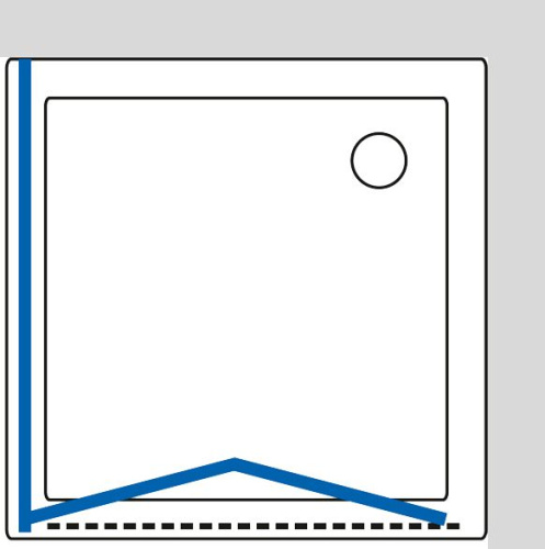 Душевой уголок GuteWetter Practic Square GK-404 левая 100x100 см стекло бесцветное, профиль матовый хром фото 6
