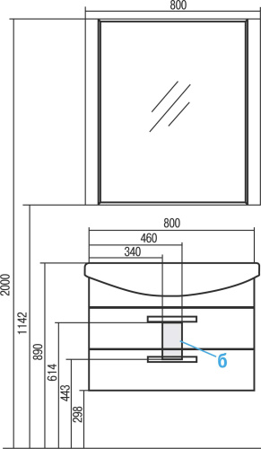 Мебель для ванной AQUATON Ария М 80 белая фото 8 Мебель для ванной AQUATON Ария М 80 белая фото 8