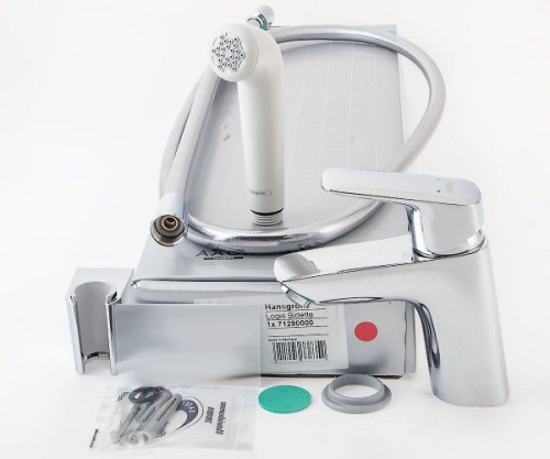 Смеситель Hansgrohe Logis 71290000 для раковины с гигиеническим душем фото 6