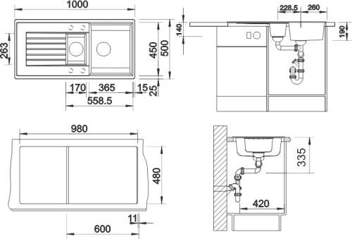 Мойка кухонная Blanco Zia 6S 515072 кофе фото 2