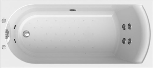 Акриловая ванна Radomir Vannesa Николь 2-75-2-0-0-240 Классик 170х70, с гидромассажем и экраном, форсунки хром