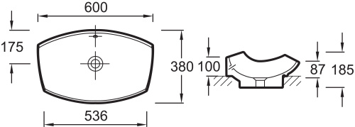 Раковина Jacob Delafon Leaf E1186 60 см фото 4