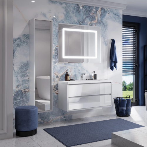 Мебель для ванной AQUATON Римини 100 белая фото 5