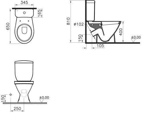 Унитаз-компакт Norm Blanc 9837B099-7201 с микролифтом фото 5