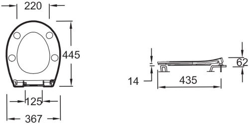 Крышка-сиденье Jacob Delafon Patio E23157-00 с микролифтом фото 3