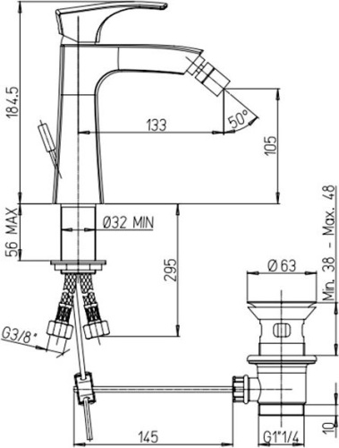 22 030 руб. Смеситель Paini Lady 89CR306KM для биде фото 2 Смеситель Paini Lady 89CR306KM для биде фото 2