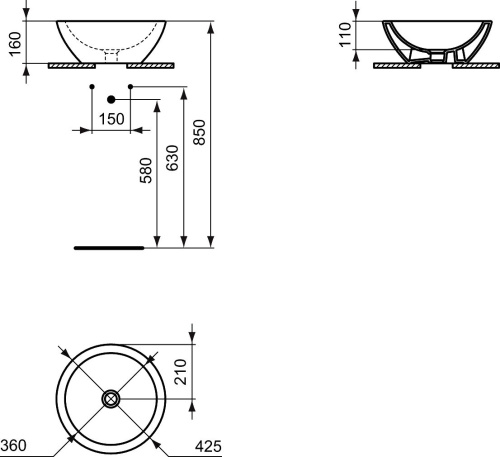 Раковина Ideal Standard Strada K078301 45 см фото 6
