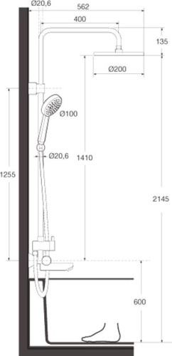 Душевая стойка Roca Victoria 5A2718C00 с термостатом фото 3