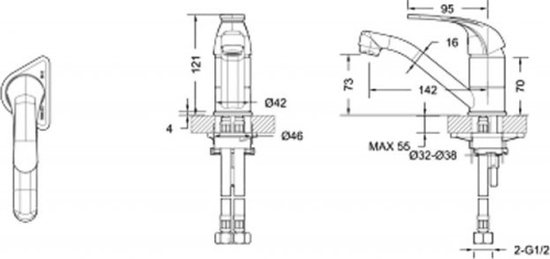 Смеситель Bravat Fit F1233188CP-RUS для раковины фото 2