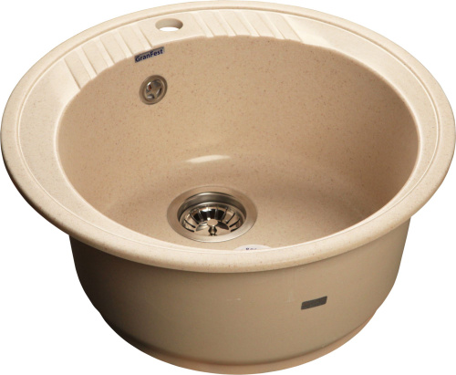 5 820 руб. Мойка кухонная GranFest Rondo GF-R520 бежевый Мойка кухонная GranFest Rondo GF-R520 бежевый