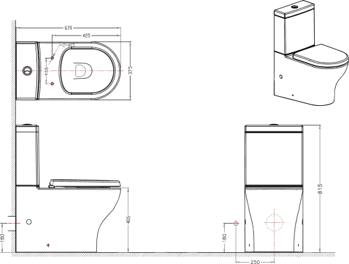Унитаз-компакт Bravat Rael с микролифтом фото 7