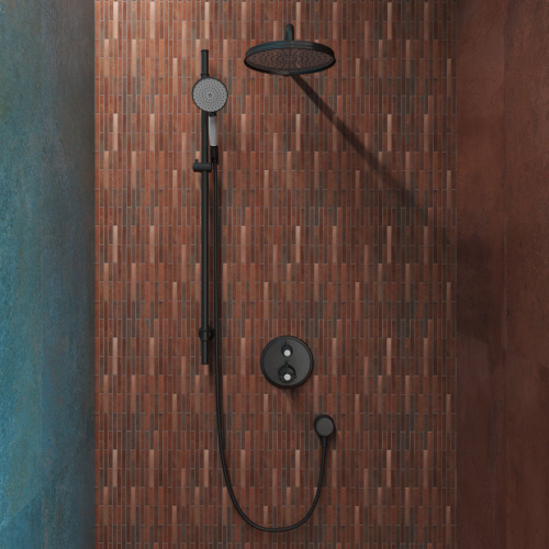 Термостат Axor Montreux 16820340 для ванны с душем, шлифованный черный хром фото 3