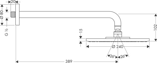 Верхний душ Hansgrohe Raindance AIR 27474000 фото 3