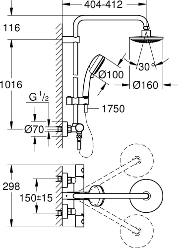 Душевая стойка Grohe Tempesta New 27922000 фото 8