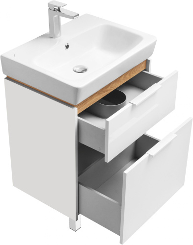 Комплект Унитаз-компакт Cersanit Parva new clean on с микролифтом + Мебель для ванной STWORKI Дублин 60 фото 9