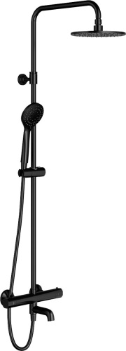 Душевая стойка Omnires Y 1234ALBL с термостатом, черная