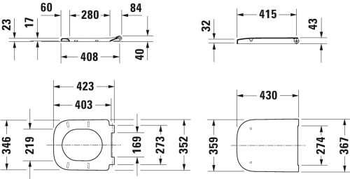 Крышка-сиденье Duravit Happy D.2 0064590000 с микролифтом фото 3