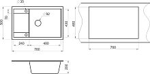 Мойка кухонная Granula GR-7805 шварц