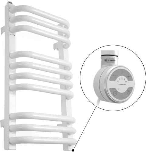 Полотенцесушитель электрический Terma Alex + MOA 30x54 белый, 300W фото 6