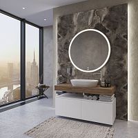 Мебель для ванной с раковиной Duravit D-Neo 60: столешница 120, дуб французский, без отверстий + 2 тумбы 60