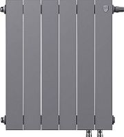Радиатор биметаллический Royal Thermo Piano Forte 500 VDR silver satin, 6 секций, серебристый