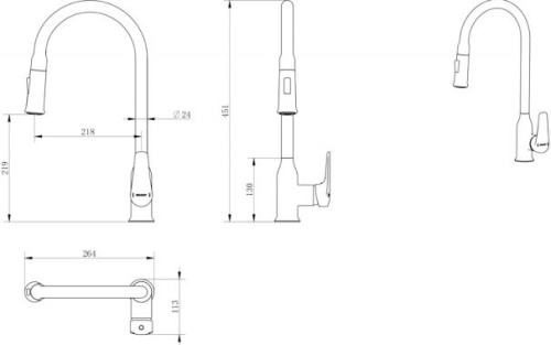 Смеситель Bravat Arden F7362395CP-ENG для кухонной мойки фото 2