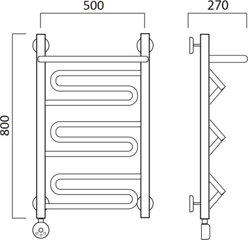 20 964 руб. Полотенцесушитель электрический Aquanerzh Зигзаг с полкой L 80х50 фото 2 Полотенцесушитель электрический Aquanerzh Зигзаг с полкой L 80х50 фото 2