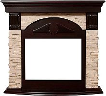 Портал Firelight Torre 25U камень слоновая кость, шпон темный дуб, угловой