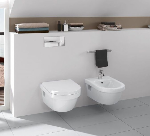 Унитаз подвесной Villeroy & Boch Omnia Architectura 5684HR01 alpin, безободковый фото 4