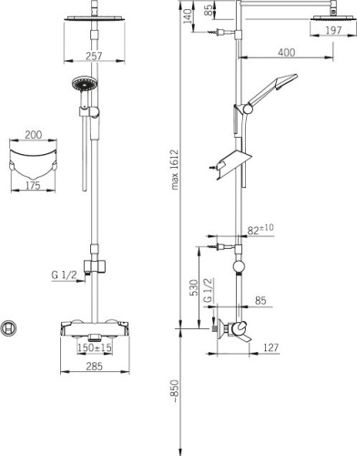 Душевая стойка Oras Optima 7193U фото 4