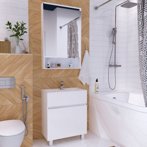 Мебель для ванной 1MarKa Mira 60H белый глянец фото 6 Мебель для ванной 1MarKa Mira 60H белый глянец фото 6