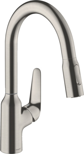 Смеситель Hansgrohe Focus M42 71821800 для кухонной мойки, сталь фото 2